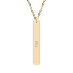 PMZ Engraved Vertical Bar Necklace – 18K Gold / Black PVD